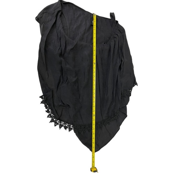 Bobeau Women's Plus Size 1X Black Boho Crochet Tunic Blouse New - Picture 8 of 12